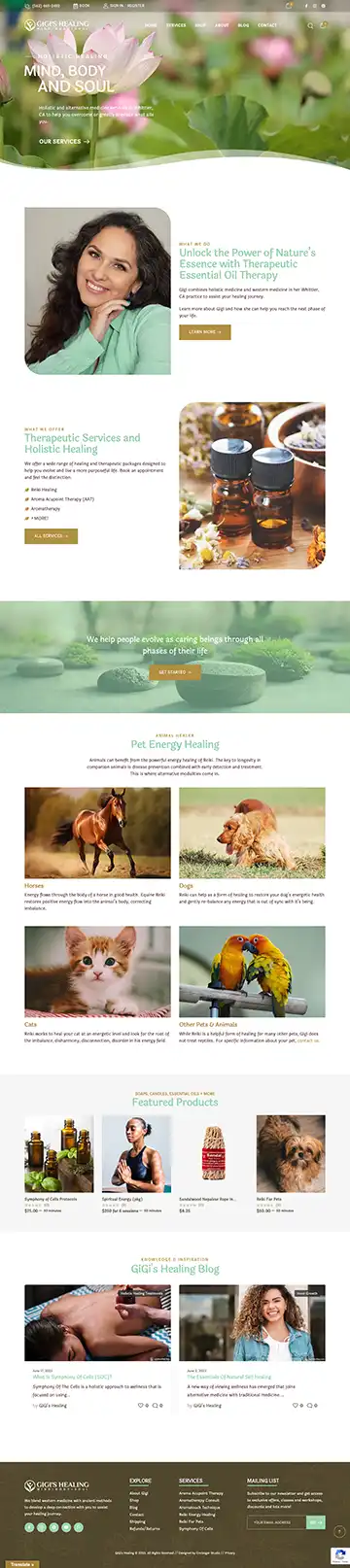 Holistic Health Website Design by Envisager Studio