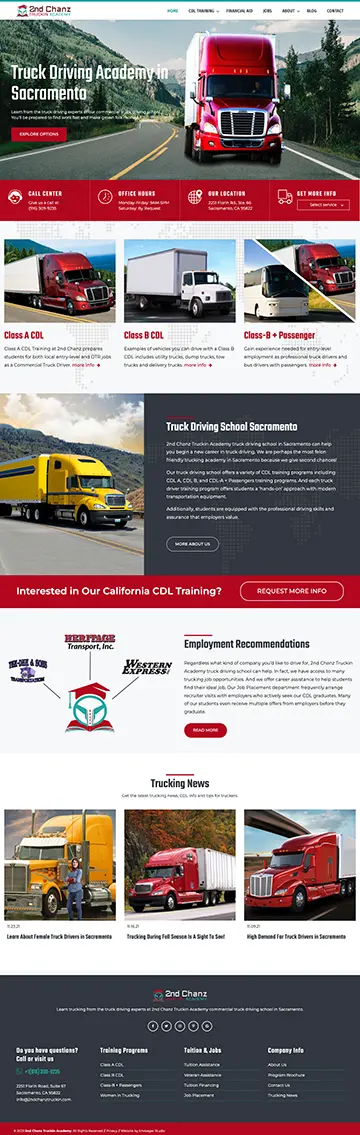 New Trucking Company Website Design by Envisager Studio