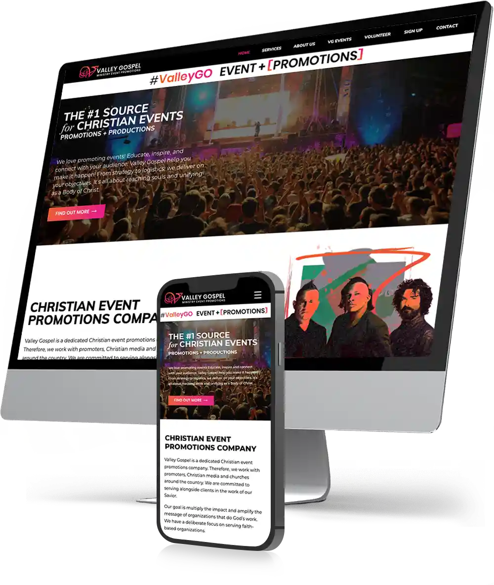 Events Planning Website Design by Envisager Studio