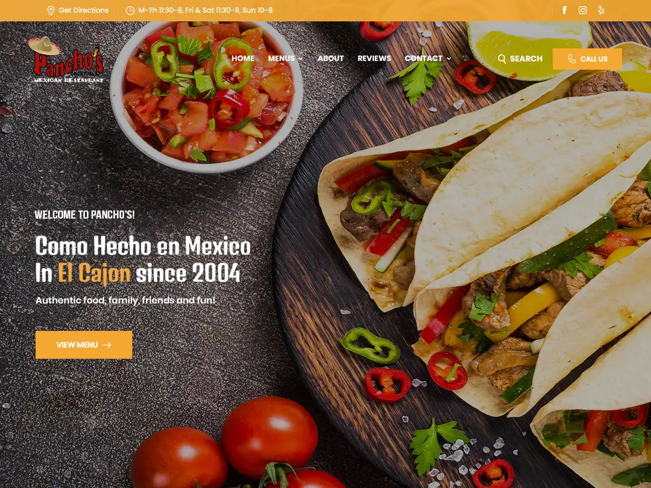 Mexican Restaurant Website Design | Envisager Studio