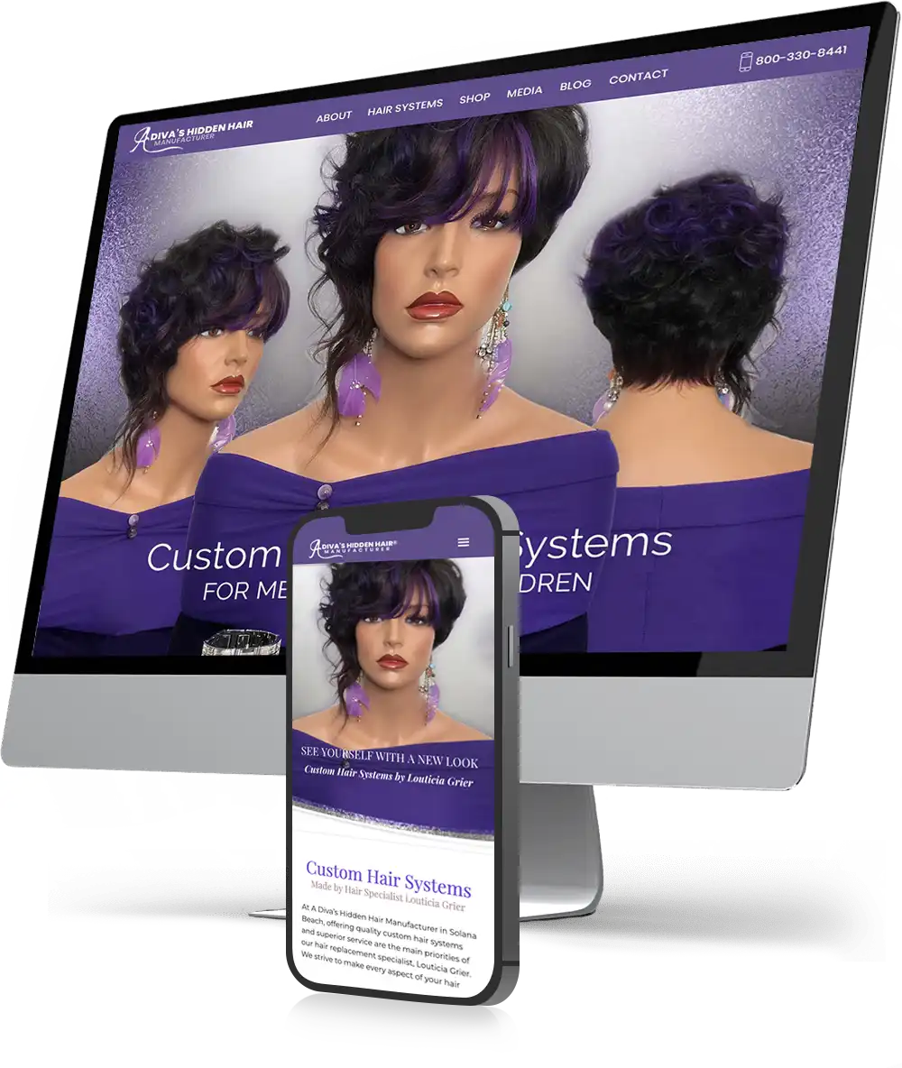 Website Design for Custom Hair Systems | Envisager Studio