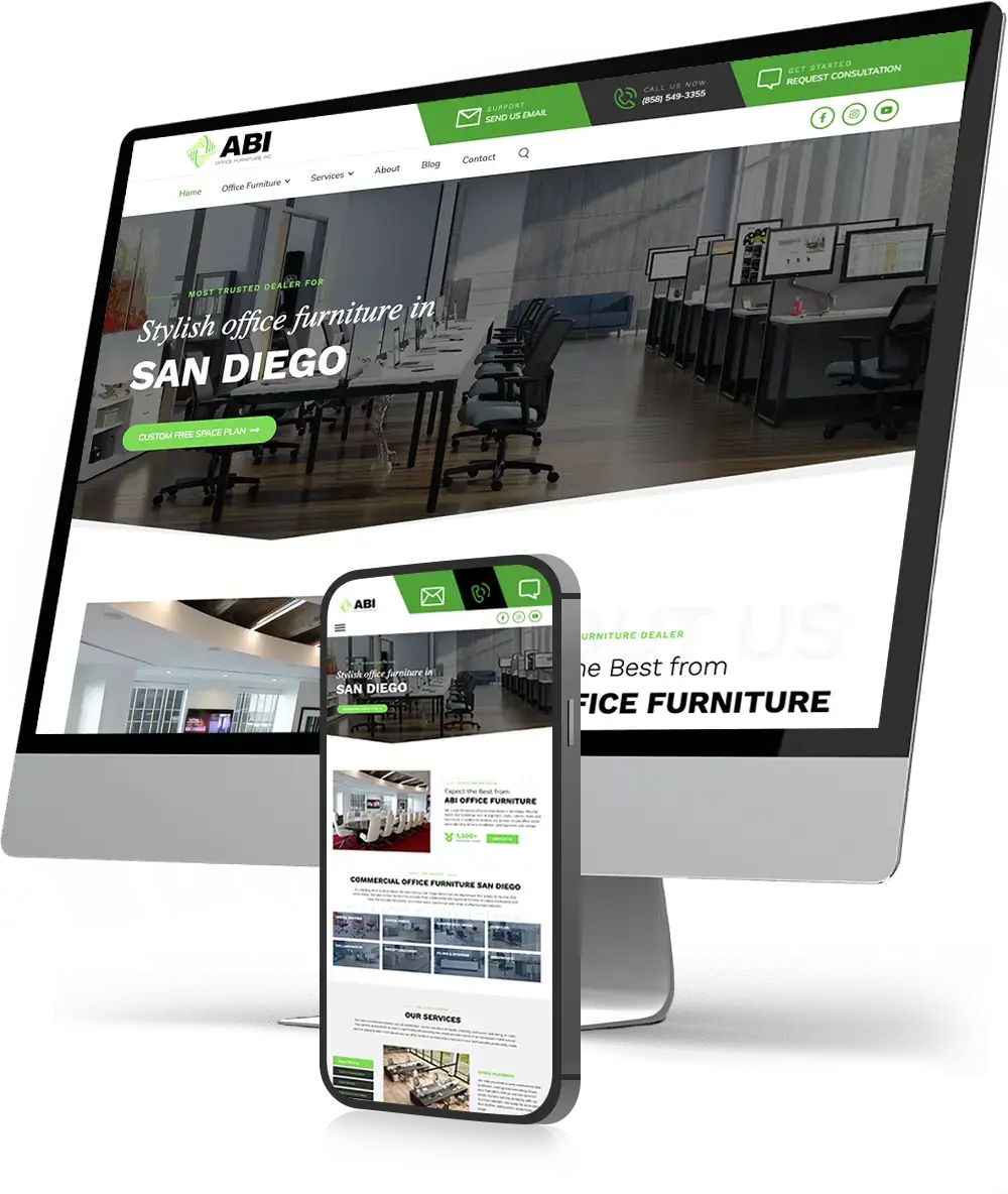 Envisager Studio Commercial Office Furniture Website Design