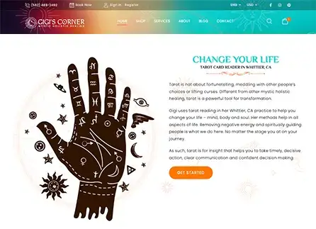 Tarot Card Reader Website Design | Envisager Studio