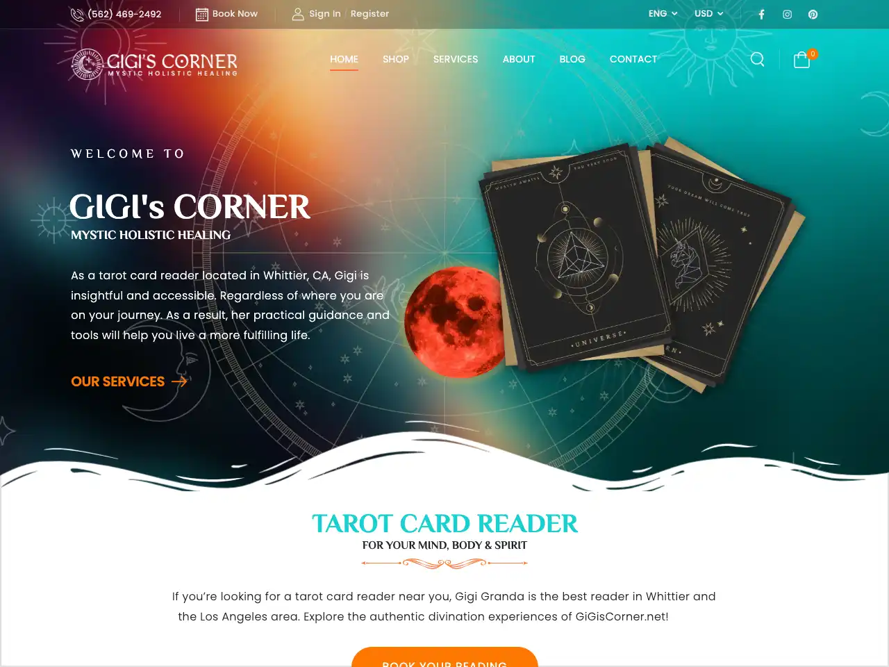 Tarot Reader Websites San Diego | Envisager Studio