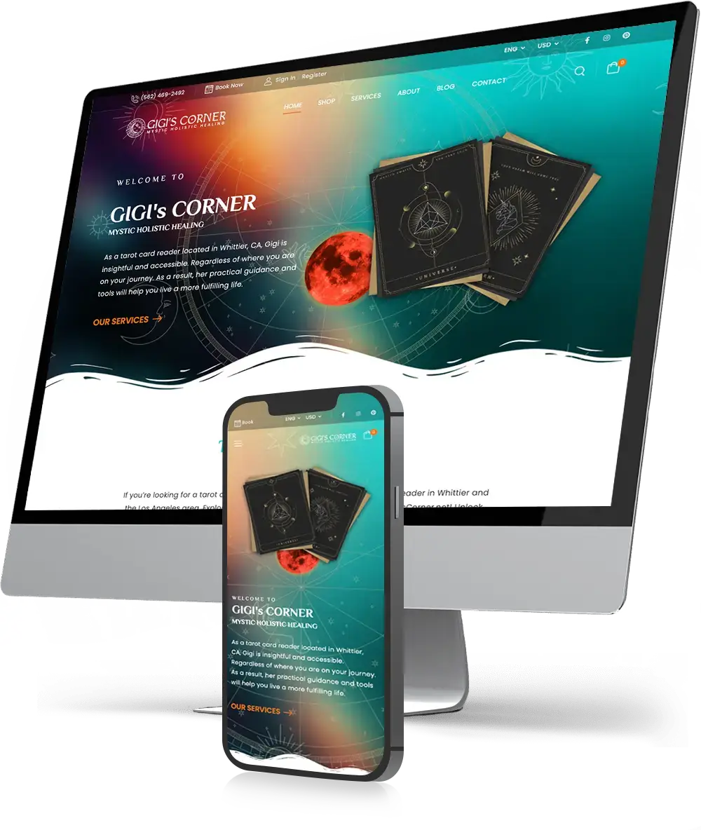 Tarot Card Reader Website Design | Envisager Studio San Diego